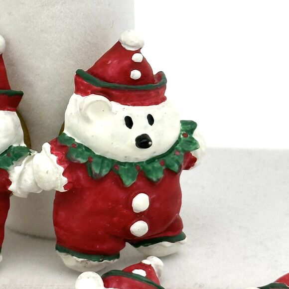 Santa Claus Button Covers Set Of 6 Resin Red White Holiday Christmas by Nony NY - Picture 4 of 6